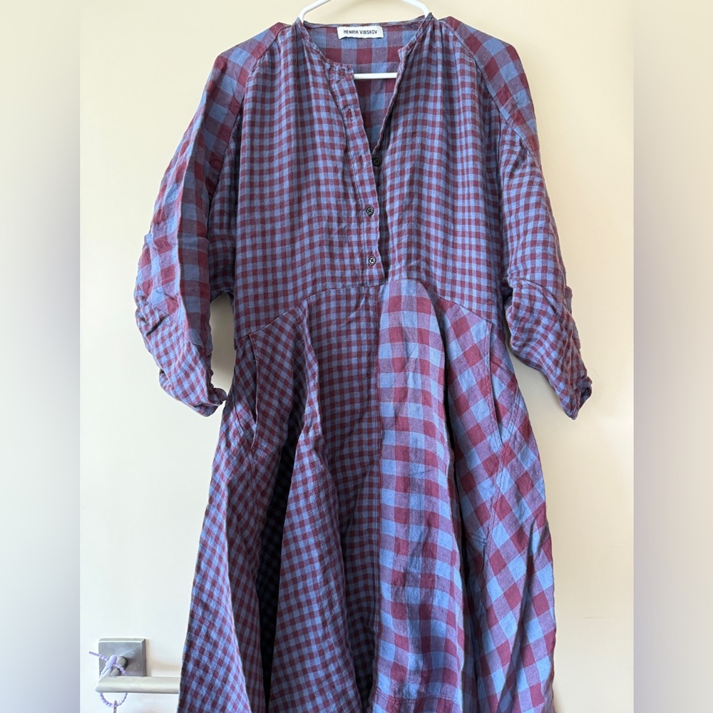Henrik Vibskov Linen Gingham Dress